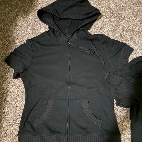 4 MISS MOLY Women's Short Sleeve Hoodie Full Zip Up Cotton Slim Fit Sweatshirt - Picture 10 of 10